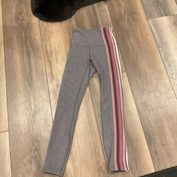 Lululemon Stretch Take A Hint 7/8 Tight Leggings Side Stripe Size 2 Grey - Picture 4 of 4